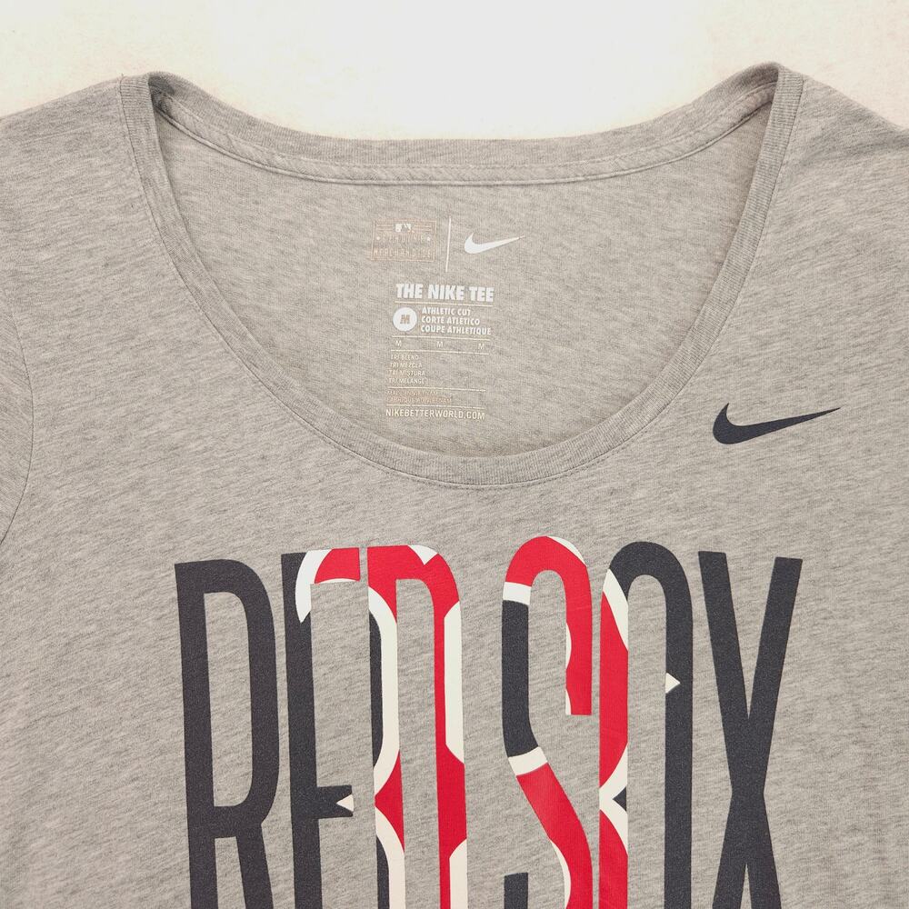 Nike Boston Red Sox Graphic Short Sleeve Shirt Adult Womens Size Medium M Gray - Picture 1 of 10